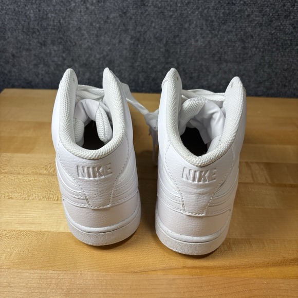 Nike Court Vision CD5436-100 Boot Women's 8 White Leather Mid Top Sneaker - Picture 6 of 7